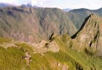 Machu Picchu seen from the Sun Gate, Intipunku. This is the first view hikers get of their destination.