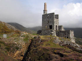 The conserved man engine house at the Mountain Mine, Allihies, Co. Cork