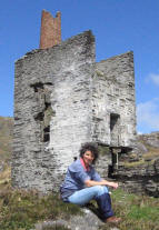 Sharron at the Coom Mine winding engine house, Allihies, Co. Cork