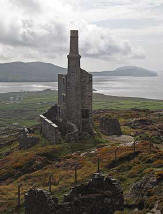 The consolidated man engine house with Ballydonegan Bay beyond