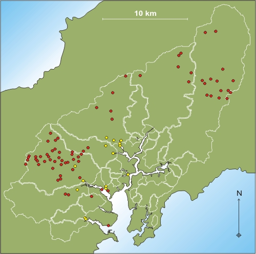 Cornish Tin Mines Map Mining Activity In The Fal Estuary Catchment