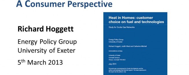 Presentation: Consumer Perspectives on the Future of the UK Gas Network