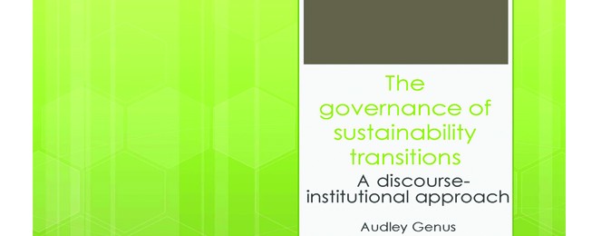 Panel 1: Sustainability transitions: a discourse-institutional approach