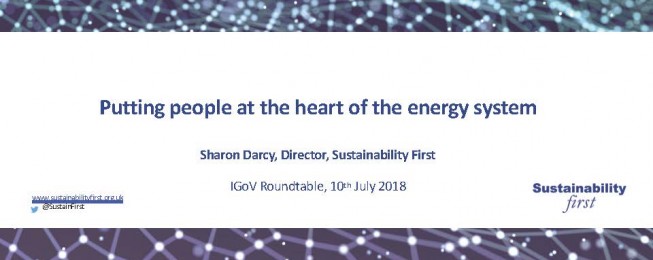 Presentation: Sharon Darcy, Sustainability First