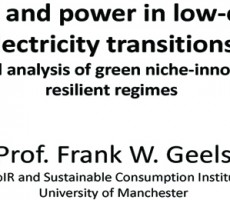 Panel 2: Politics and power in low-carbon electricity transitions: A multi-level analysis of green niche-innovations and resilient regimes