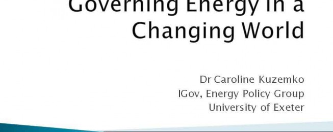 Presentation: Governing Energy in a Changing World