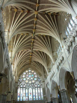Exeter Cathedral vaulted ceiling